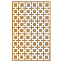 nixon reversible peruvian flat weave rug camel - back view