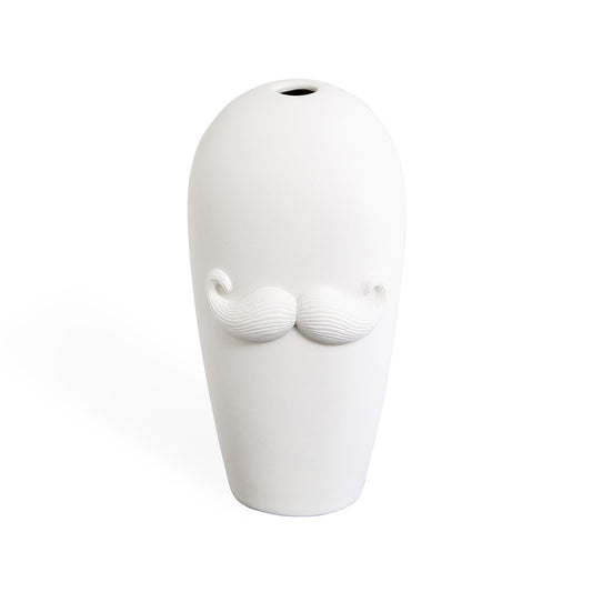 salvador vase porcelain white - front view