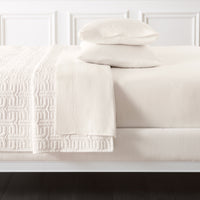sateen sheet set ivory - folded view