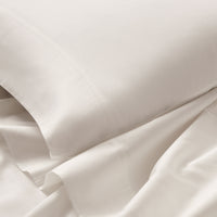 sateen sheet set ivory - detail view