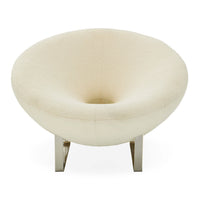 Saturn Lounge Chair in olympus ivory - front view