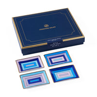scala petite tray set porcelain blue purple with box - angle view 1