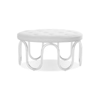 scalinatella ottoman olympus ivory boucle brass base