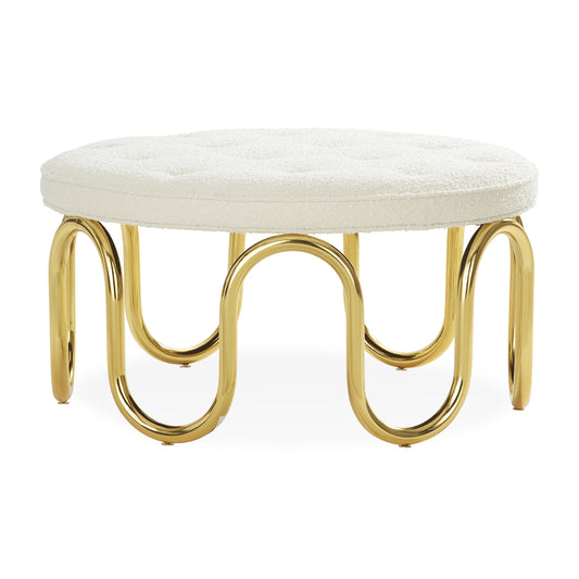 scalinatella ottoman olympus ivory boucle brass base