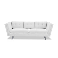 sebastian sofa acrylic sleigh leg custom default - front view