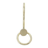 round door nicker shower hooks matte brass - front view