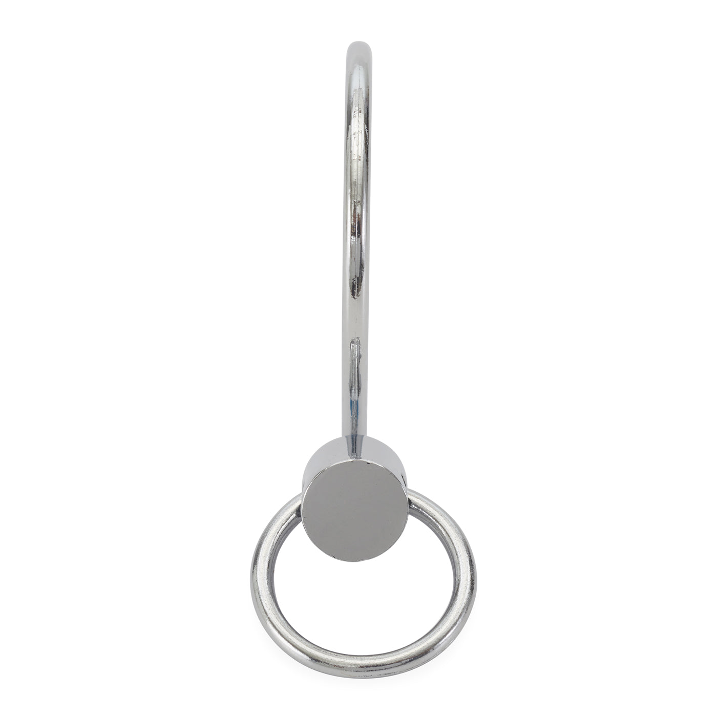 round door nicker shower hooks polished nickel - front view