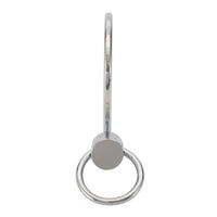 round door nicker shower hooks polished nickel - front view