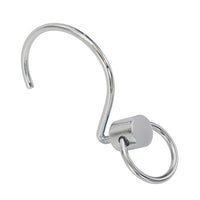 round door nicker shower hooks polished nickel - angle view