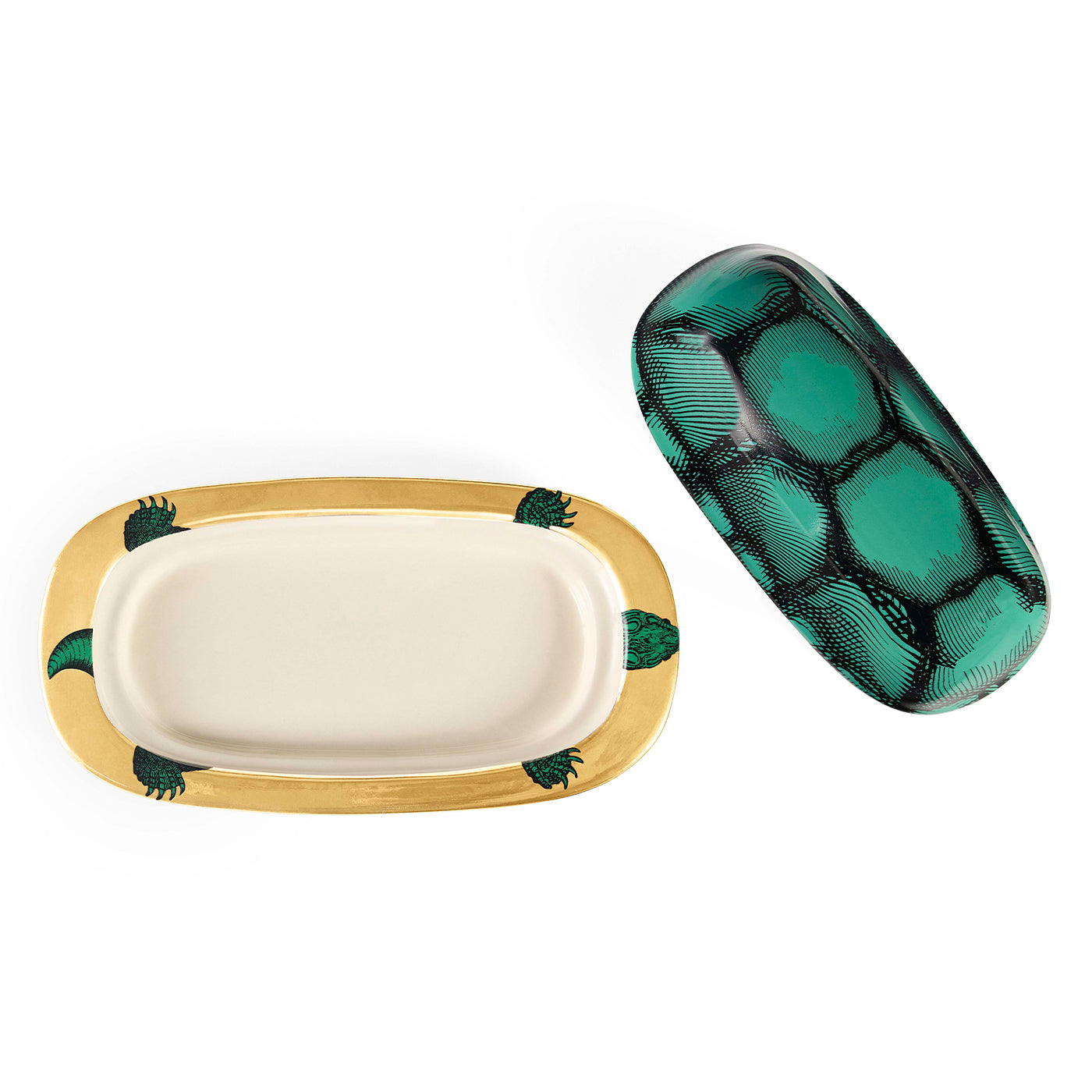 Sirena Butter Dish - opened view
