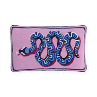 Snake needlepoint pillow