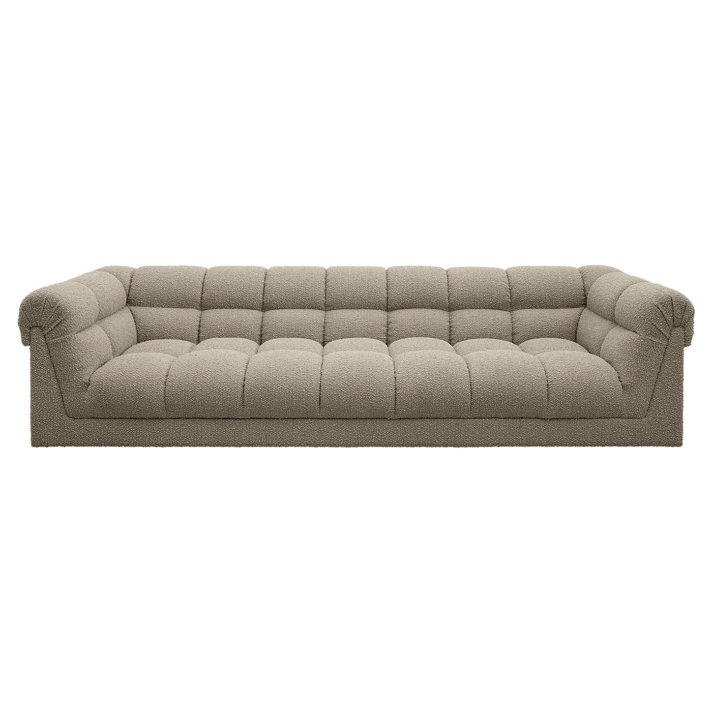 Beige sofa on a white background