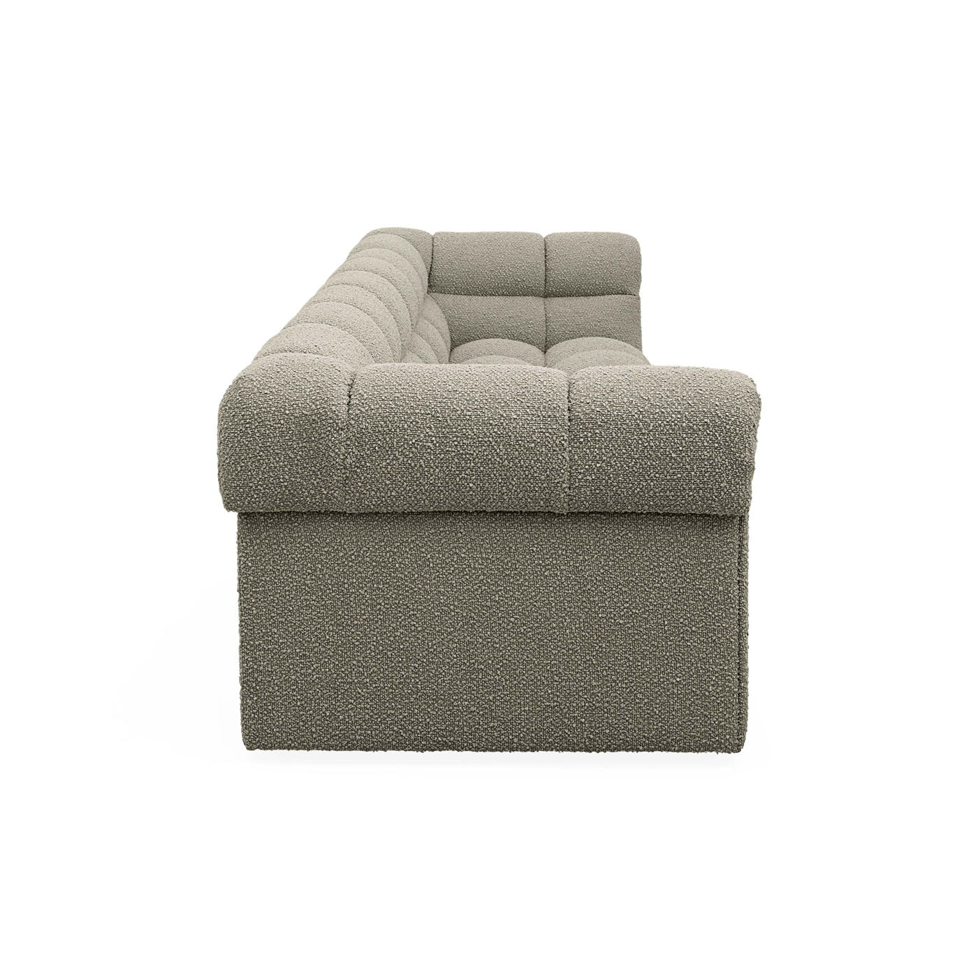 Gray textured sofa on a white background