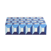sorrento lacquer box large blue - front view