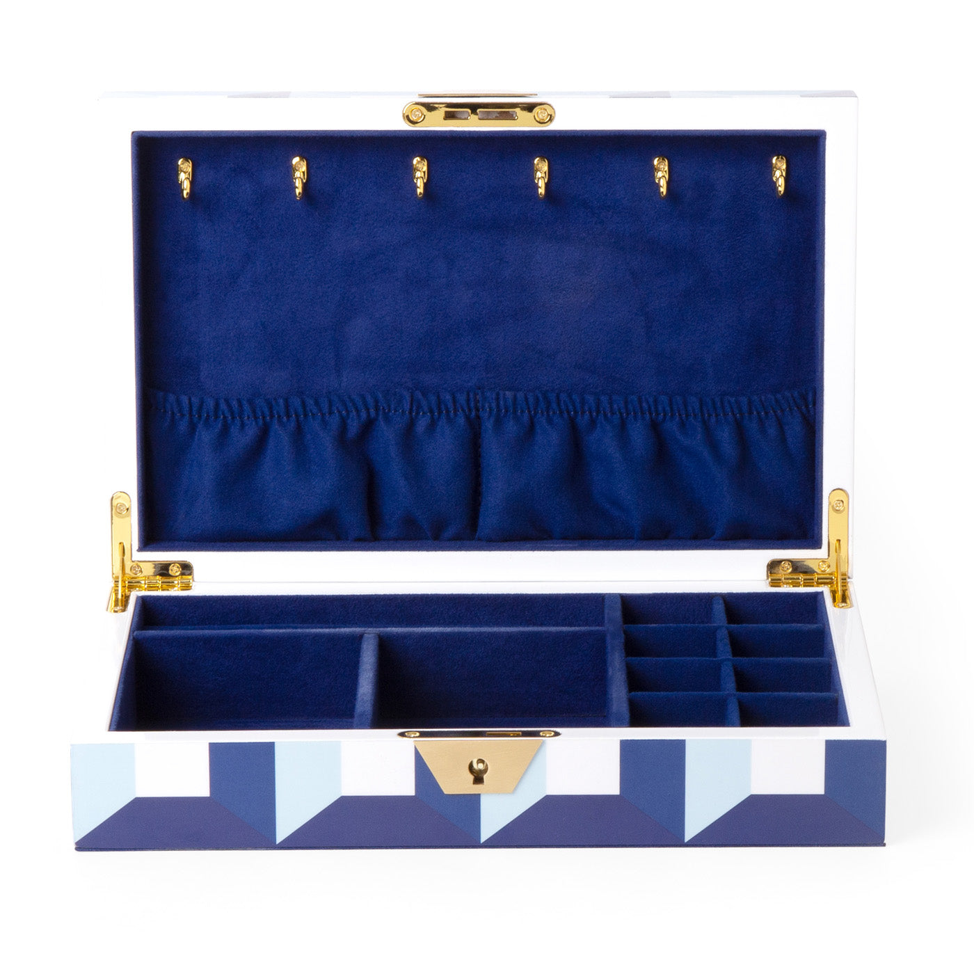 Sorrento Lacquer Jewelry Box in Brass and Velvet | Jonathan Adler