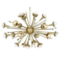 sputnik chandelier brass - front view
