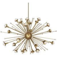 giant sputnik chandelier brass - front view