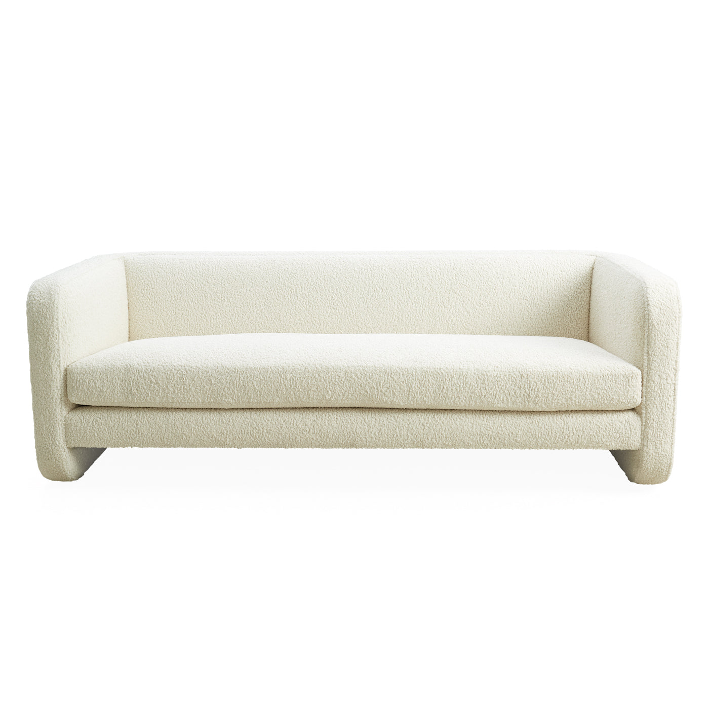 sunset sofa varese azure blue velvet - front view