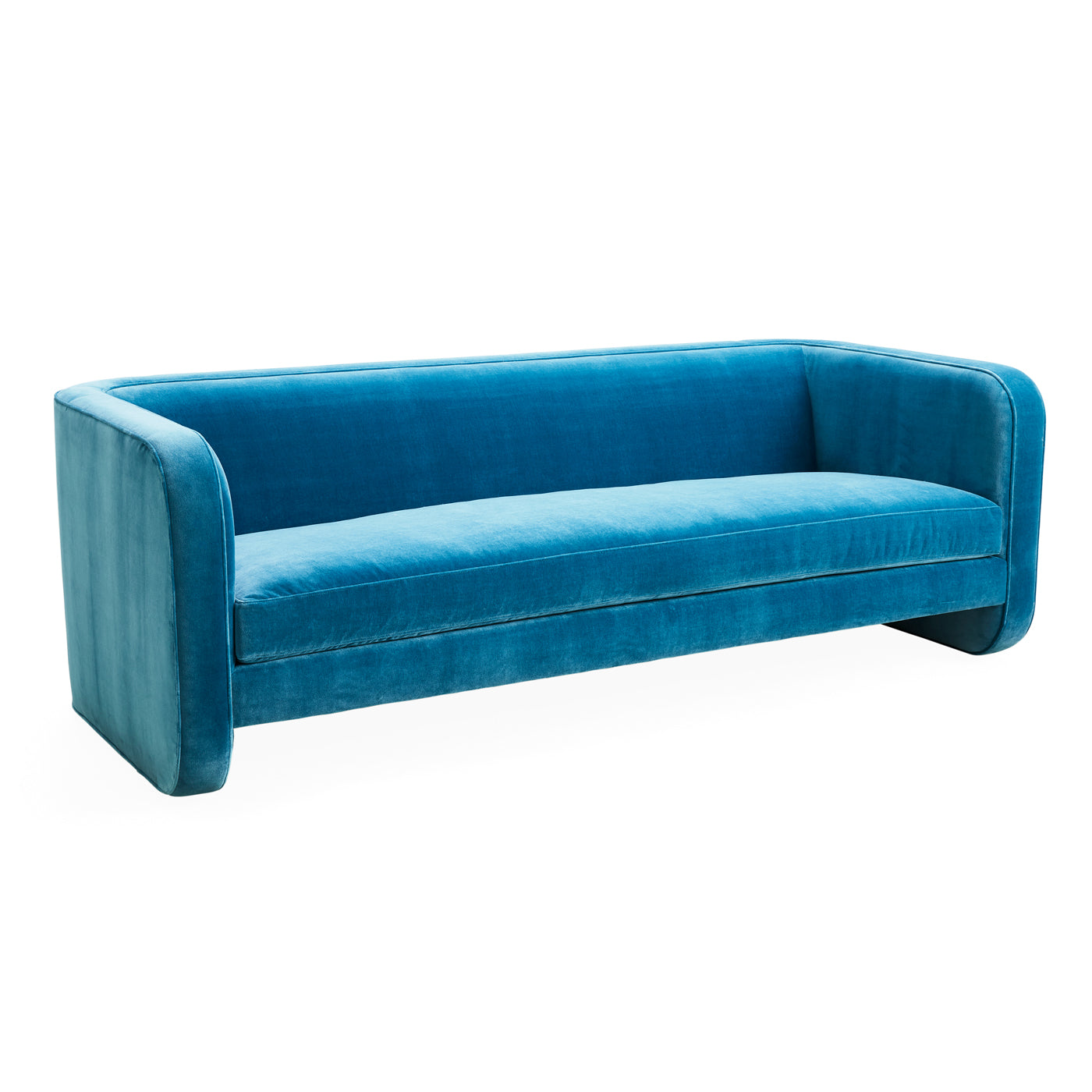 sunset sofa teddy boucle white - side view