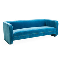sunset sofa teddy boucle white - side view