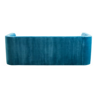sunset sofa teddy boucle white - angle back view