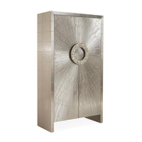 talitha armoire hand-stamped nickel abalone handles - detail view 3