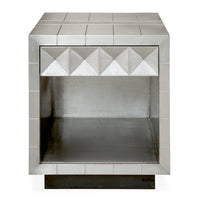 talitha bedside table nickel - front view