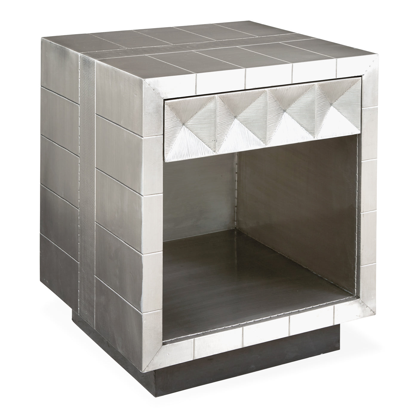 talitha bedside table nickel - angle view
