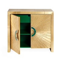 talitha cabinet brass open - front view 1