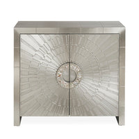 talitha cabinet nickel hand-stamped abalone shell handles - front view