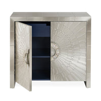 talitha cabinet nickel open - front view 1