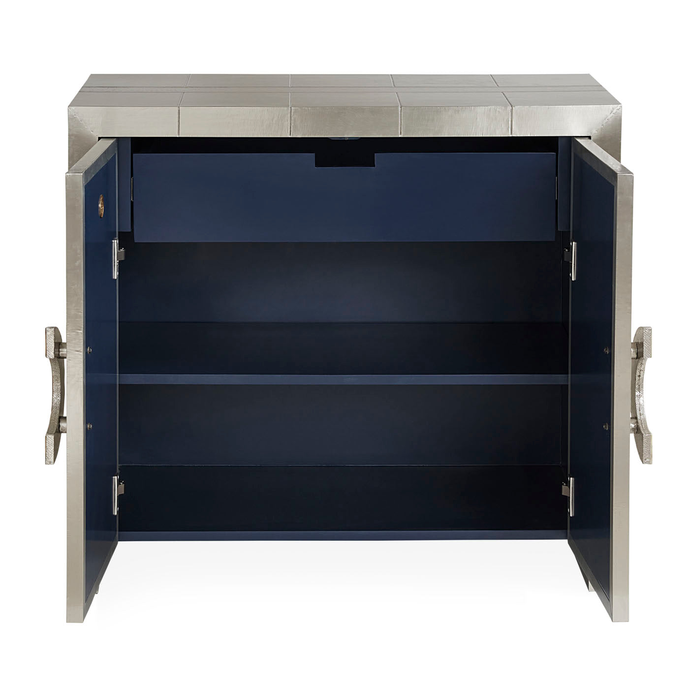 talitha cabinet nickel open - front view 2