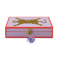 Tiger Lacquer Jewelry Box - front view