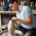 Jonathan starting his pottery company in 1993