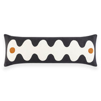 toklas lumbar pillow black and white linen - styled view