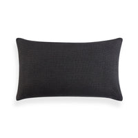 toklas rectangle pillow black and white linen - back view