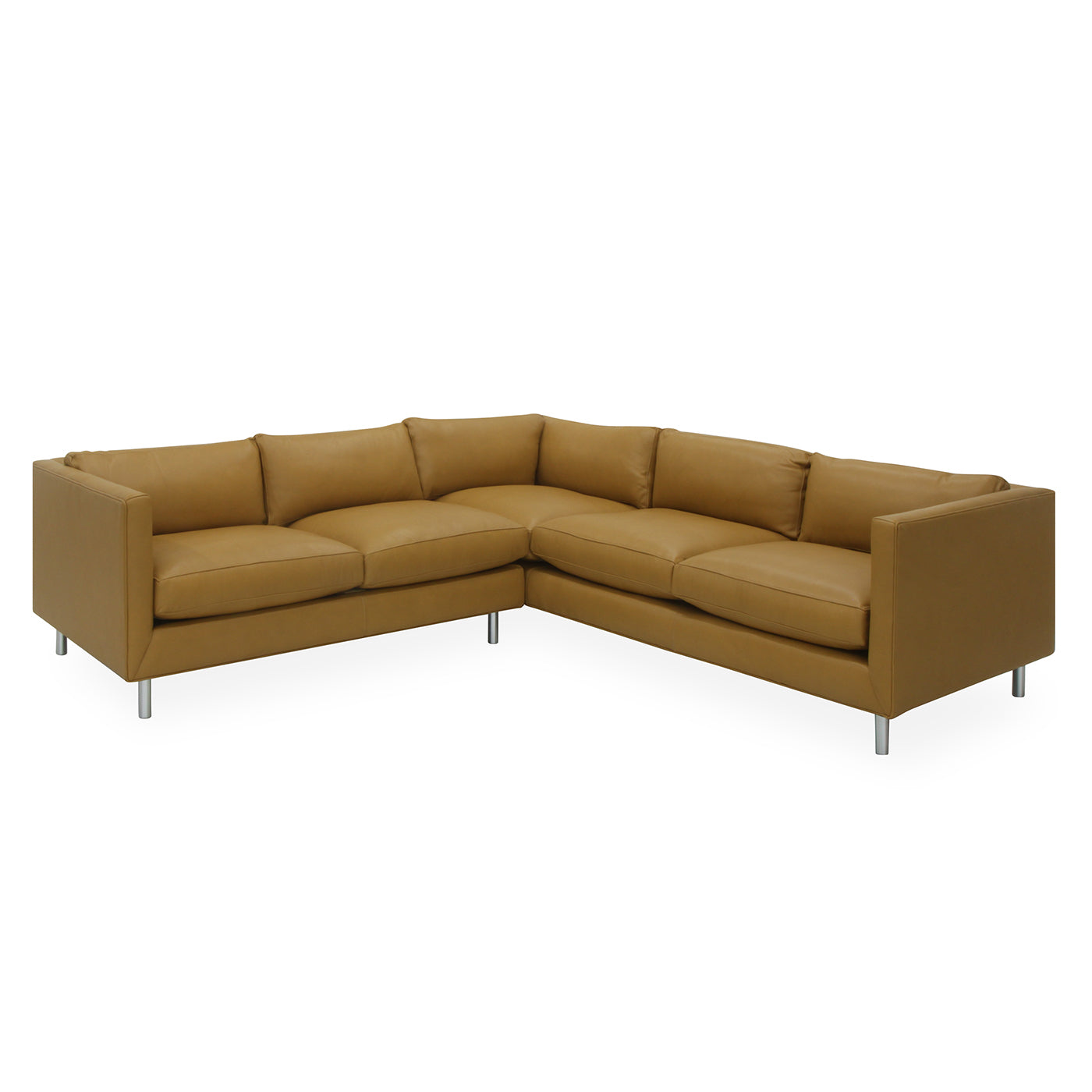 topanga sectional left arm facing venice sl velvet metal legs - angle view