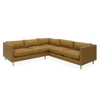 topanga sectional left arm facing venice sl velvet metal legs - angle view