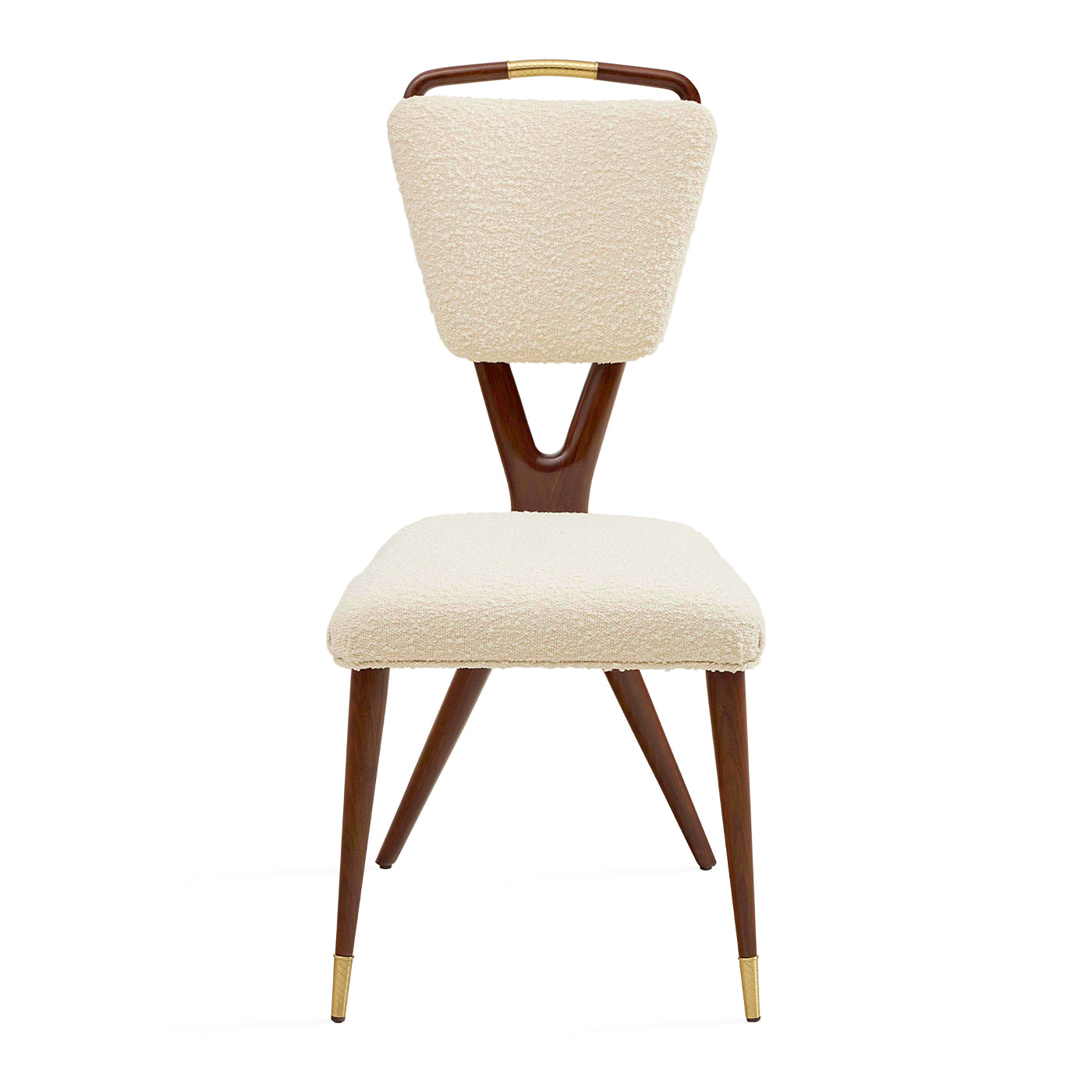 Torino Walnut X-Back Dining Chair - front view