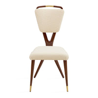 Torino Walnut X-Back Dining Chair - front view