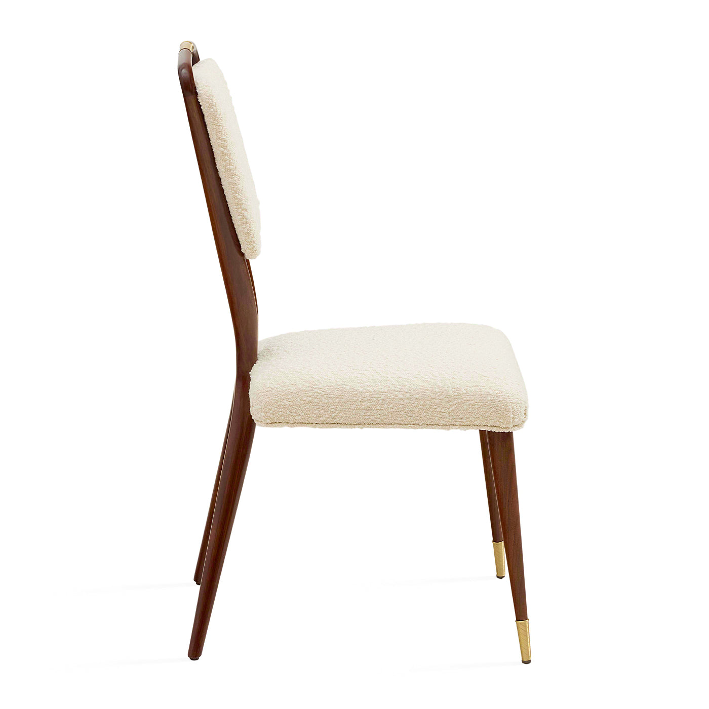 Torino Walnut X-Back Dining Chair - side view