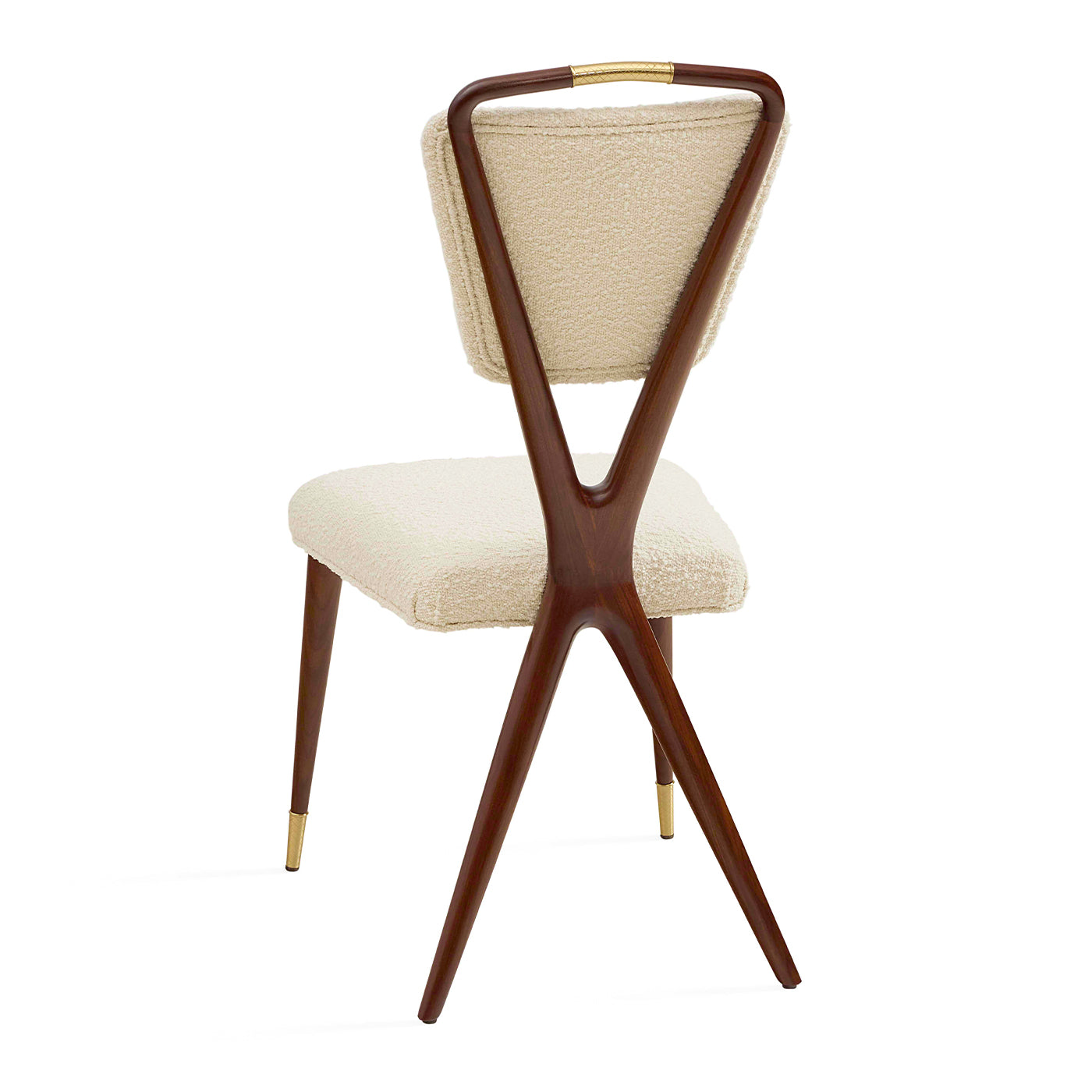 Torino Walnut X-Back Dining Chair - back angle view