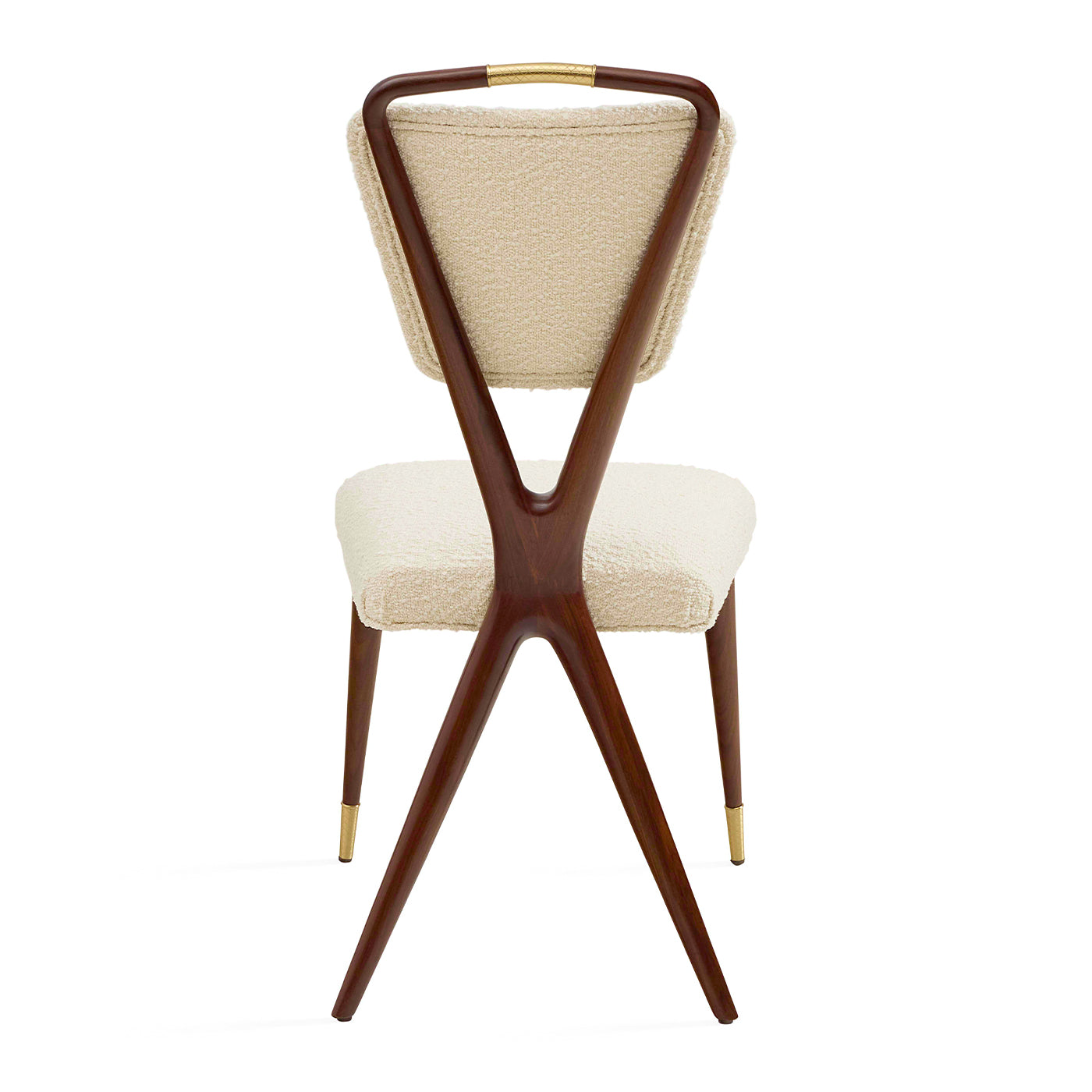 Torino Walnut X-Back Dining Chair - back view