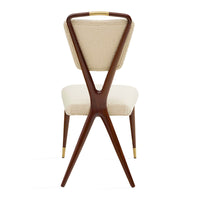 Torino Walnut X-Back Dining Chair - back view
