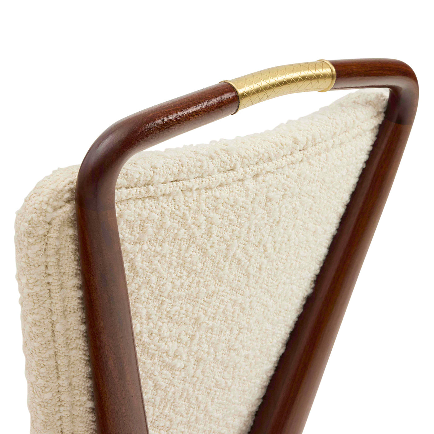 Torino Walnut X-Back Dining Chair - detail view