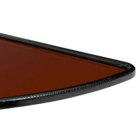 Brown tray with black rim on a white background