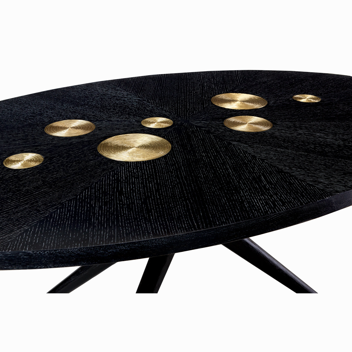 trocadero dining table ebonized oak details view 2