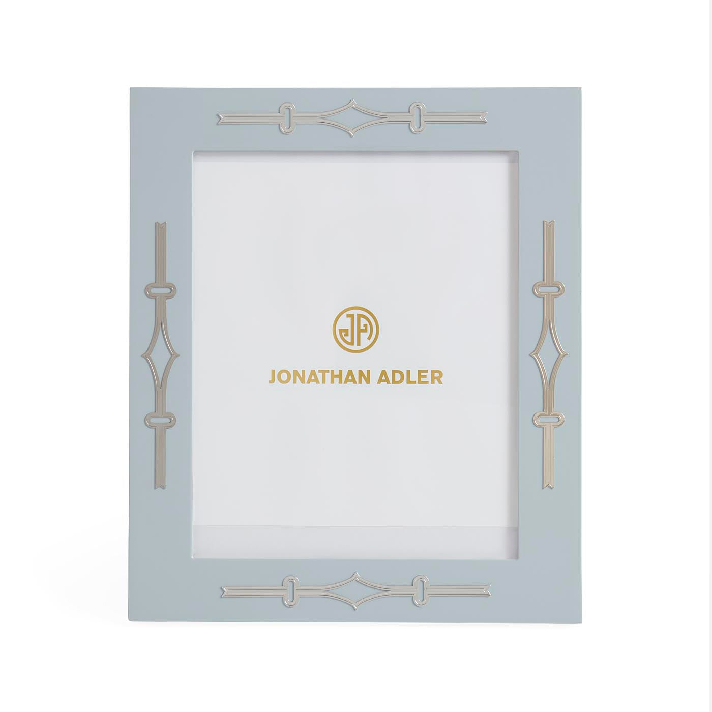 Decorative photo frame with 'Jonathan Adler' branding on a white background