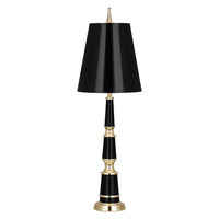 versailles buffet lamp with painted shade black brass - front view