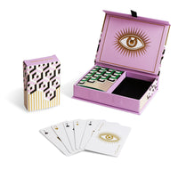 versailles playing card set open box - angle view